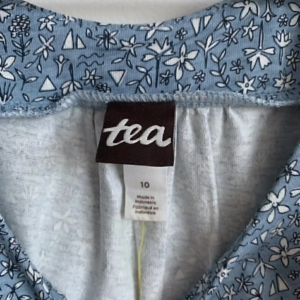 NWT Tea Collection Floral Cold Shoulder Dress, Size 10 years